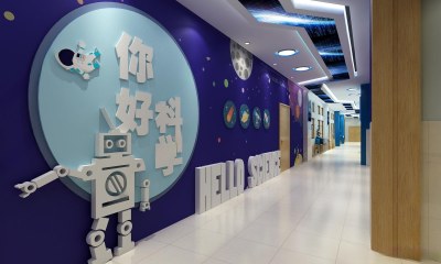 现代学校教室3D模型下载